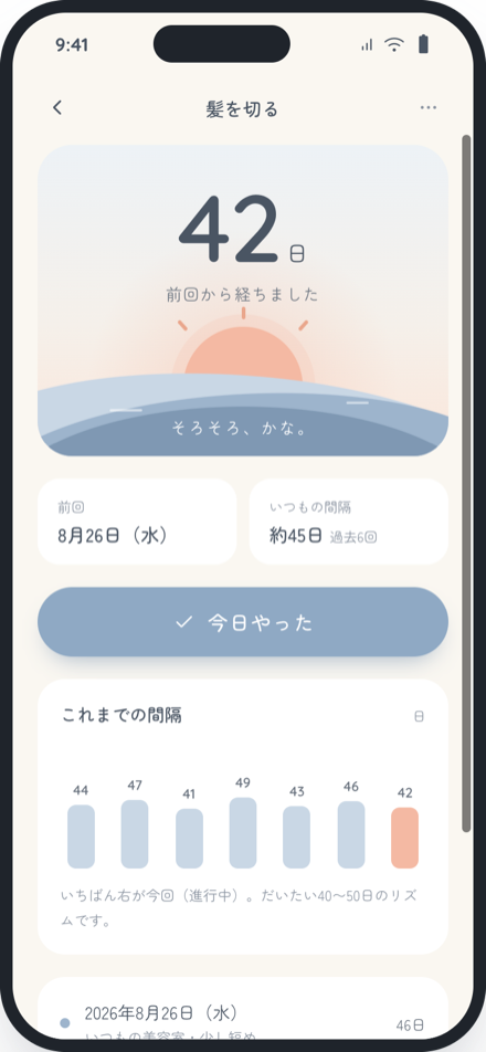 soro-soro 詳細画面